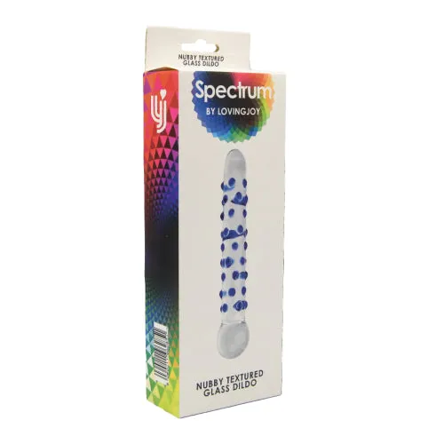 Loving Joy Dildos Spectrum Nubby Textured Glass Dildo