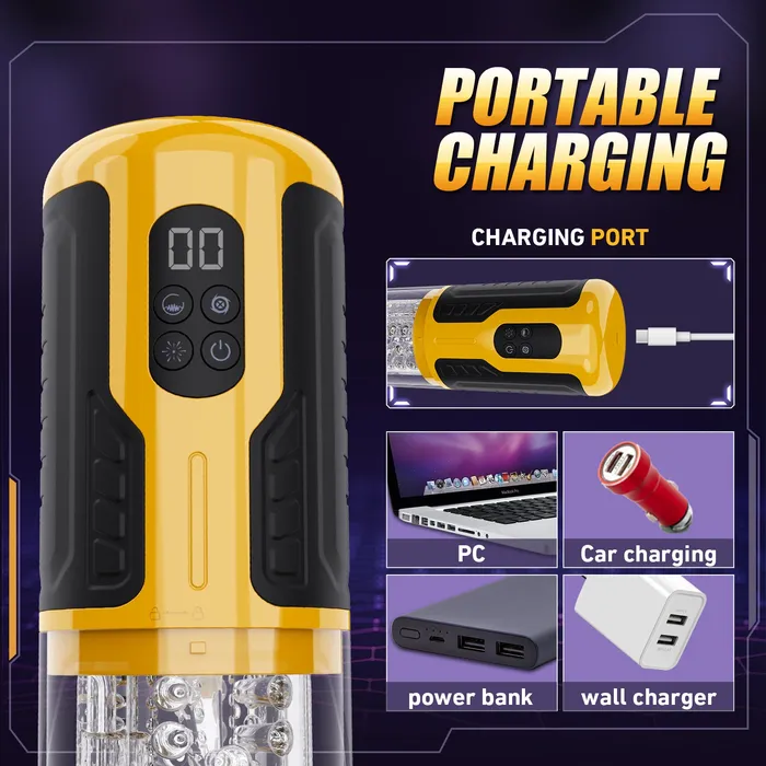 QUTOYS Male Sex Toys BumblebeeMasturbator 7RotatingThrusting7VibratorOnebutton Burst QUTOYS Male Sex Toys BumblebeeMasturbator 7RotatingThrusting7VibratorOnebutton Burst