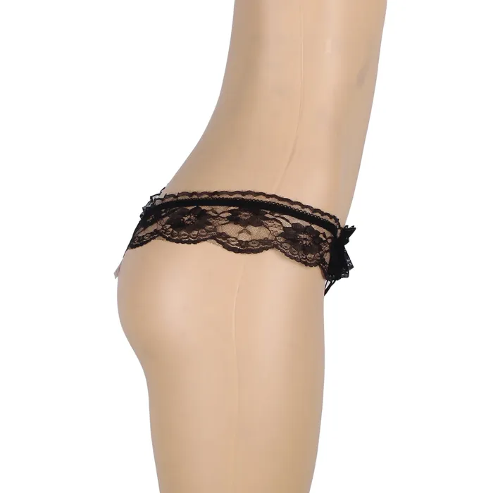 FRISKY BUSINESS SG Couples Panties Sexy Open Crotch Lace Ladies Underwear