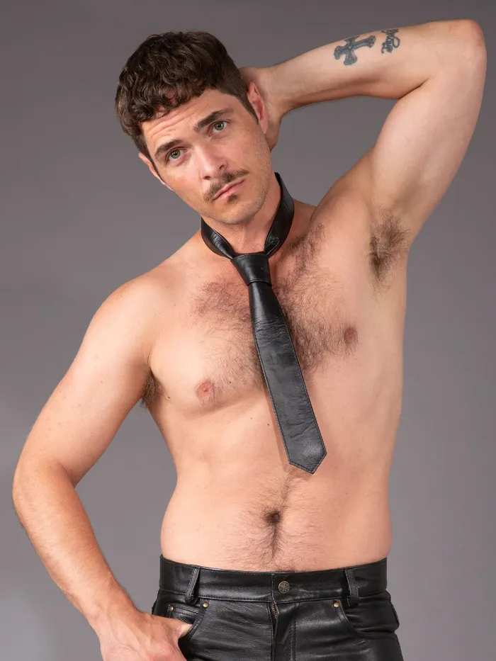 HonourSkintwocom Mens Underwear Classic Leather Tie Black One Size