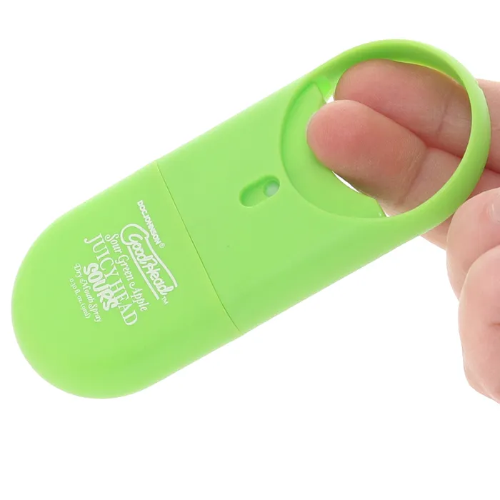 Male Sex Toys Doc Johnson GoodHead Juicy Head Sours Mouth Spray ToGo in Green Apple