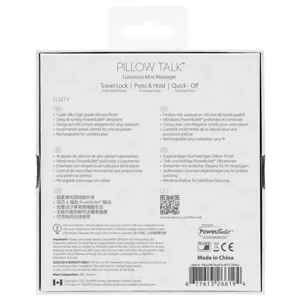 Vibrators Pillow Talk Flirty Bullet BMS Enterprises