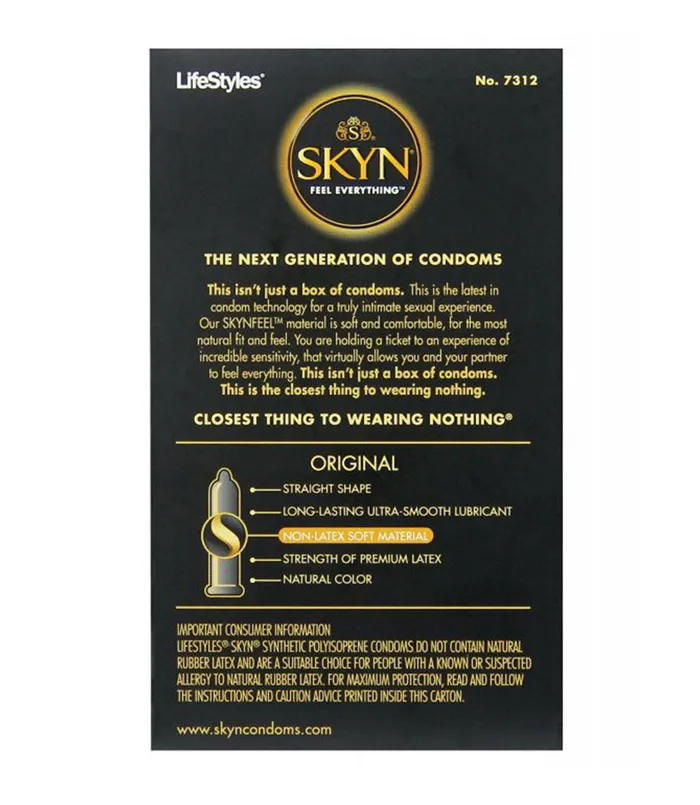Female Sex Toys Lifestyles LatexFree Polyisoprene Lifestyles Skyn 12 Pack