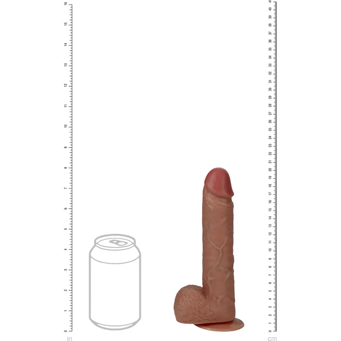 Shots Toys Shots Real Rock Realistic Straight Thrusting Dildo With Balls 8 Inch Tan Dildos