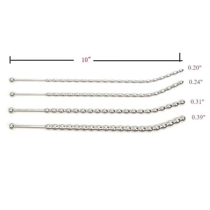 Male Sex Toys Lovegasm Curved Metal Sounding Rod Penis Stretching Plug