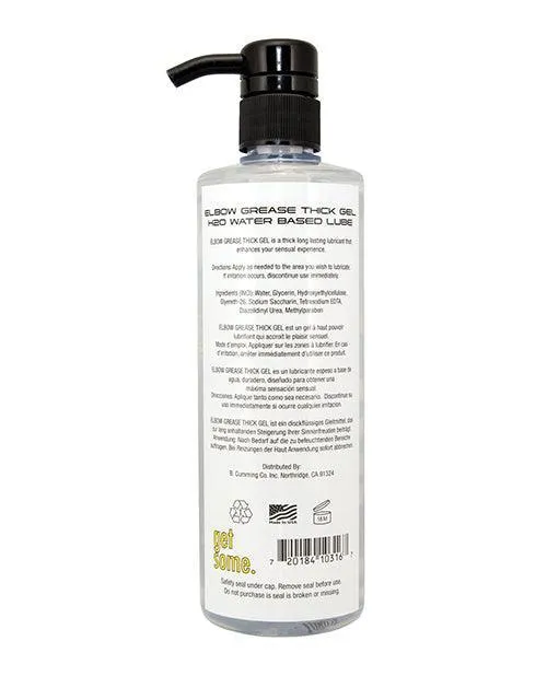 B Cumming Company INC Female Sex Toys Elbow Grease H2O ClassicThick Gel 16 oz Pump B Cumming Company INC Female Sex Toys Elbow Grease H2O ClassicThick Gel 16 oz Pump