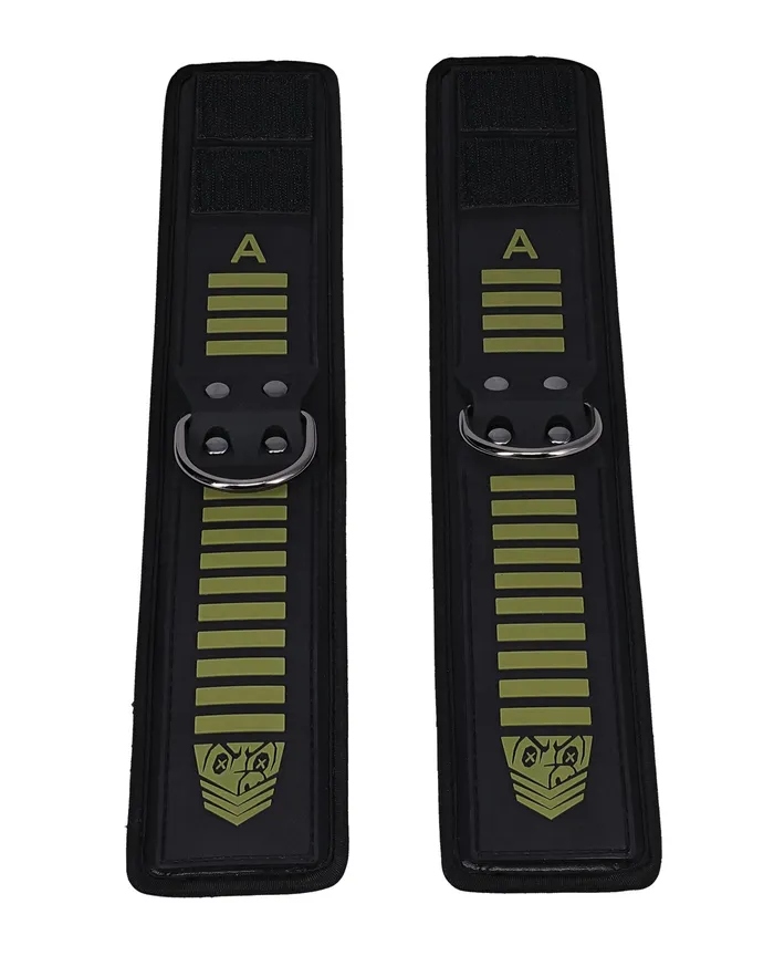 Doc Johnson Anal Fort Troff Tactical Ankle Cuffs BlackGreen Doc Johnson Anal Fort Troff Tactical Ankle Cuffs BlackGreen