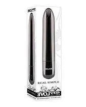 Evolved Real Simple Rechargeable Bullet Black Chrome Evolved Novelties INC Vibrators Evolved Real Simple Rechargeable Bullet Black Chrome Evolved Novelties INC Vibrators