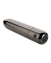 Evolved Real Simple Rechargeable Bullet Black Chrome Evolved Novelties INC Vibrators