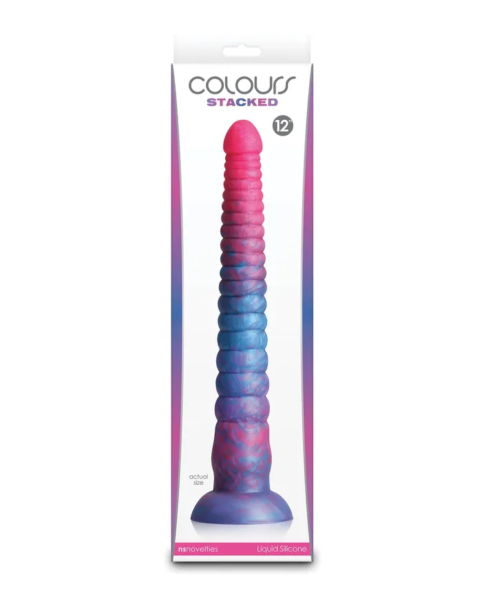 Ns Novelties INC Colours Stacked 12 Dildo PinkBlue Dildos