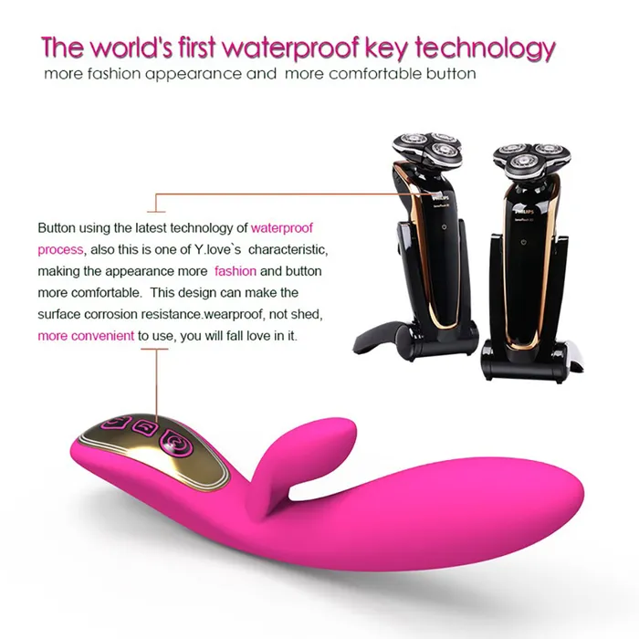 YOSPOSS Female Sex Toys 7 Modes Waterproof GSpot Rabbit Massager Rechargeable Dual Stimulation