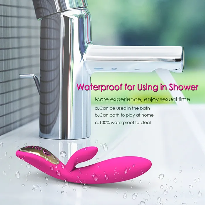 YOSPOSS Female Sex Toys 7 Modes Waterproof GSpot Rabbit Massager Rechargeable Dual Stimulation