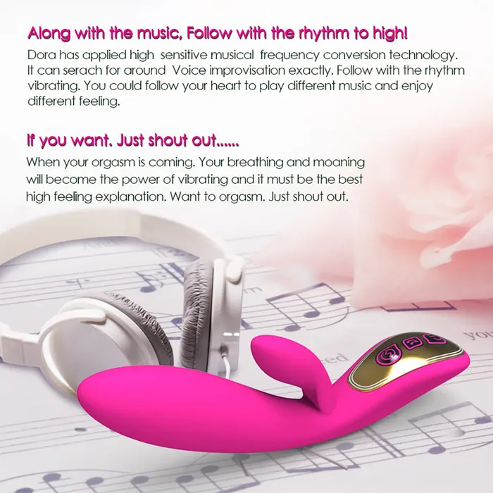 YOSPOSS Female Sex Toys 7 Modes Waterproof GSpot Rabbit Massager Rechargeable Dual Stimulation