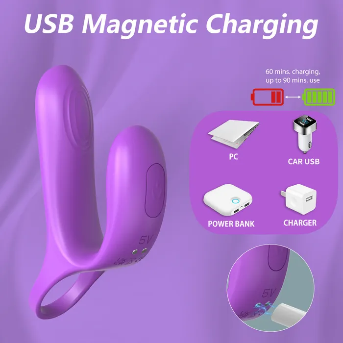 Couples Vibrating Cock Ring for Couples Waterproof and Rechargeable YoYoLemon YoYoLemon
