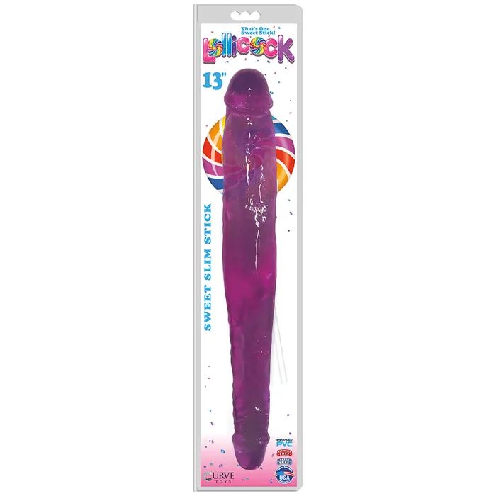 Dildos Lollicock Lollicock Sweet Slim Stick Double Dildo Purple