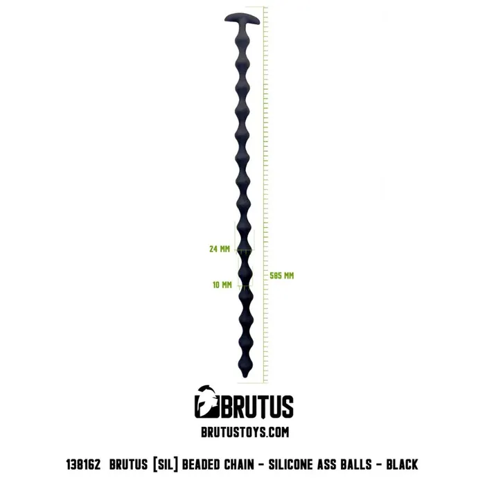Brutus Anal Brutus Beaded Chain Silicone Ass Balls Black Brutus Anal Brutus Beaded Chain Silicone Ass Balls Black
