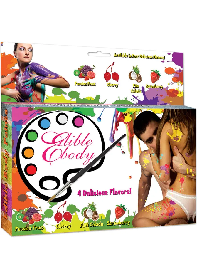 Couples Hott Products Edible Body Paints Kit Assorted Colors and Flavors