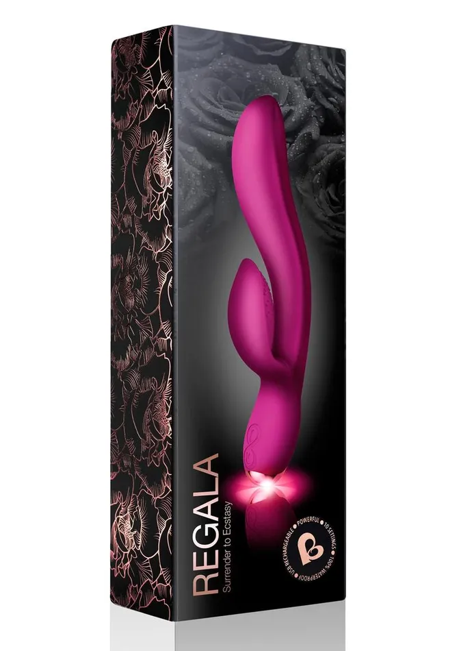 Female Sex Toys Rocks Off Regala Rabbit Silicone Rechargeable Rabbit Vibrator