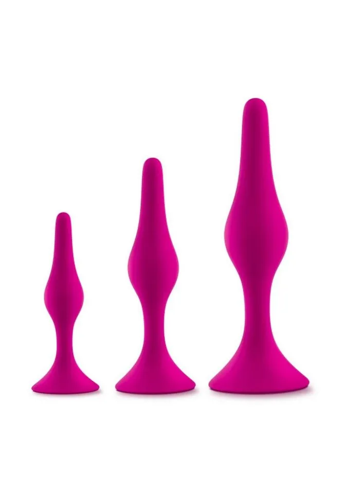 Luxe Beginner Plug Kit Silicone Butt Plugs 3 Sizes Luxe Anal