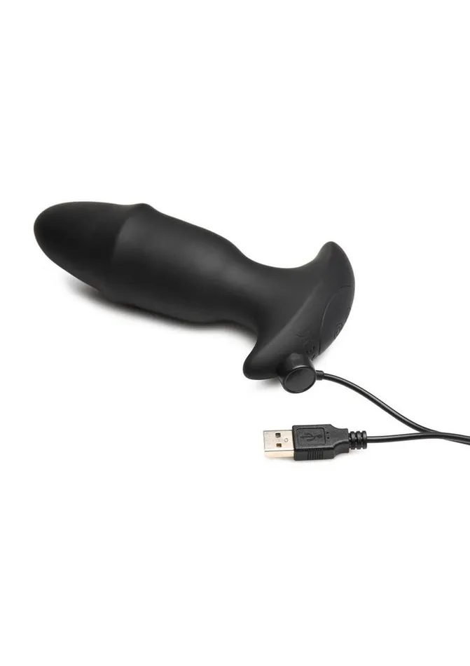 Thunder Plugs Thunder Plug Butt Slider 7x Sliding Ring Silicone Rechargeable Missle Plug with Remote Control Male Sex Toys