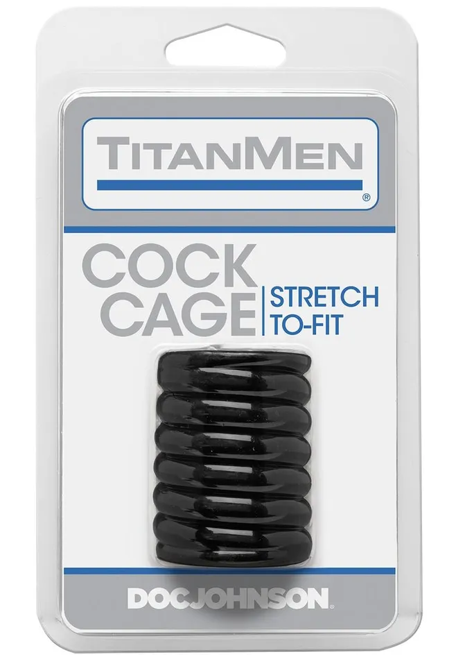 Titanmen Ribbed StretchToFit Cock Cage TitanMen Male Sex Toys
