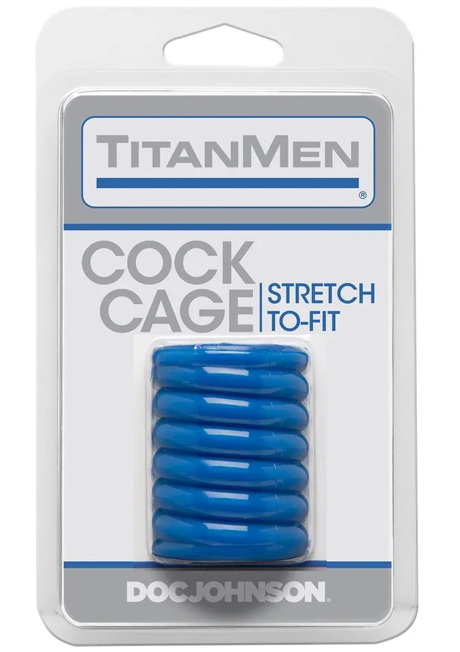 Titanmen Ribbed StretchToFit Cock Cage TitanMen Male Sex Toys