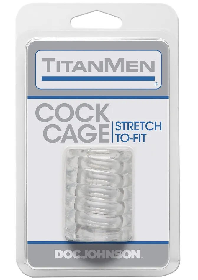 Titanmen Ribbed StretchToFit Cock Cage TitanMen Male Sex Toys