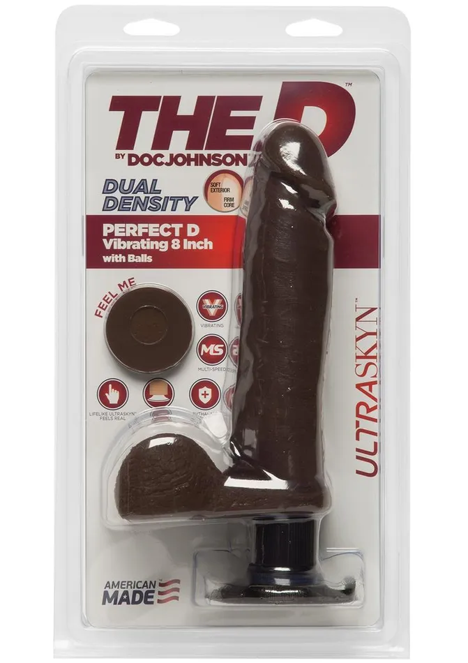 Female Sex Toys The D Perfect D Ultraskyn Vibrating Dildo with Balls The D Female Sex Toys The D Perfect D Ultraskyn Vibrating Dildo with Balls The D