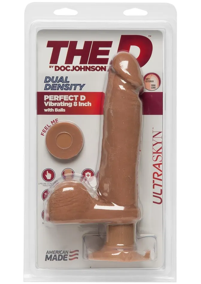 Female Sex Toys The D Perfect D Ultraskyn Vibrating Dildo with Balls The D Female Sex Toys The D Perfect D Ultraskyn Vibrating Dildo with Balls The D
