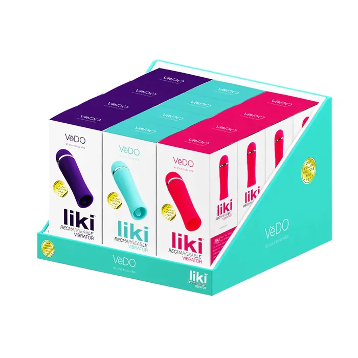Liki Rechargeable Flicker Vibe 12 Piece Assorted Display VeDO Female Sex Toys Liki Rechargeable Flicker Vibe 12 Piece Assorted Display VeDO Female Sex Toys