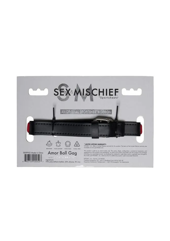 Male Sex Toys Sex and Mischief Amor Ball Gag Sex and Mischief