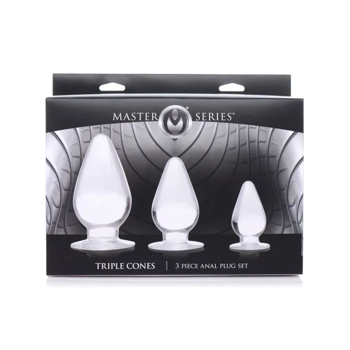 Master Series Anal Triple Cones 3 Pc Anal Plug Set Clear Master Series Anal Triple Cones 3 Pc Anal Plug Set Clear