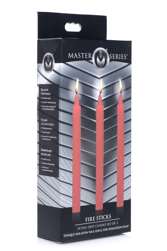 Vibrators XR Brands Master Series Fetish Drip Candles 3pk Red