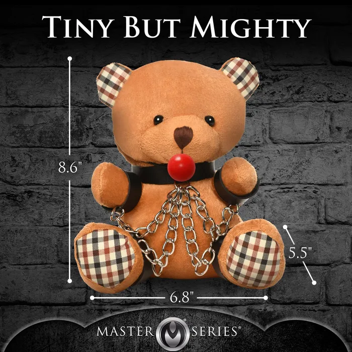 Vibrators XR Brands Master Series Gagged Teddy Bear Plush Vibrators XR Brands Master Series Gagged Teddy Bear Plush