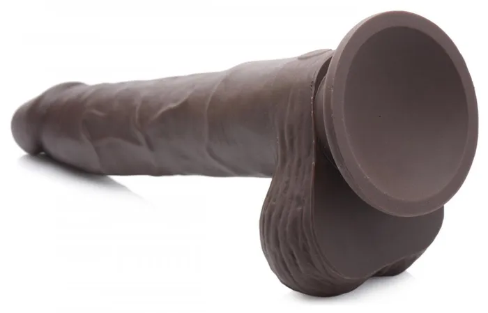 Female Sex Toys Easy Riders Easy Riders 8 Thrusting Dildo With Balls Dark
