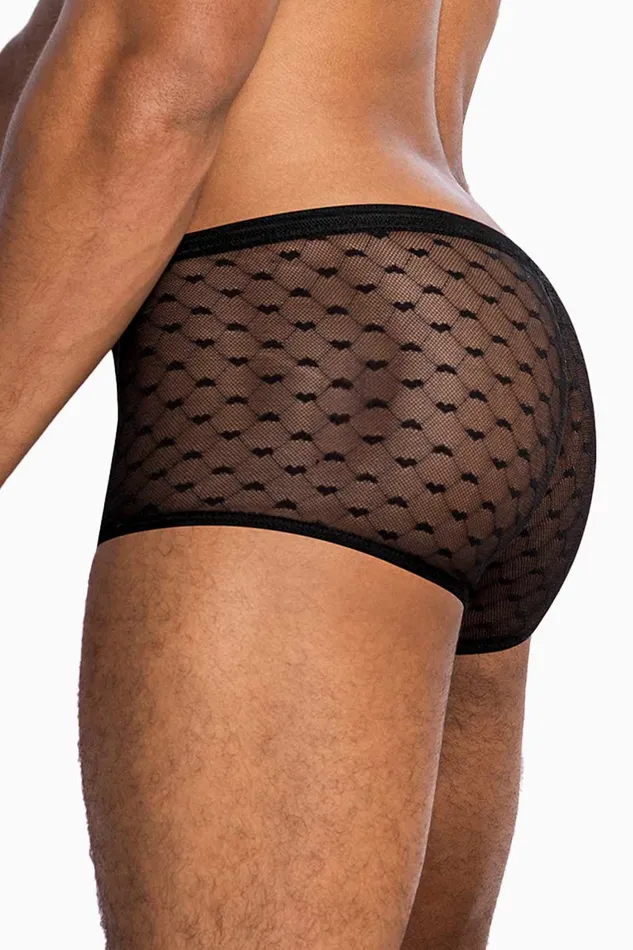 Female Sex Toys Male Power ROMPE CORAZONES Mini Short Boxer Transparente