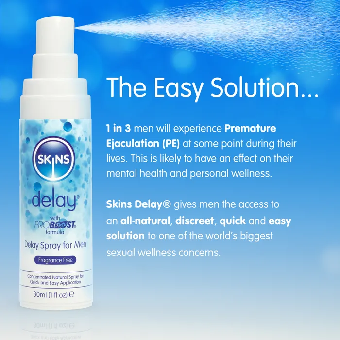 Vibrators Skins Skins Natural Delay Spray 30ml Fragrance Free