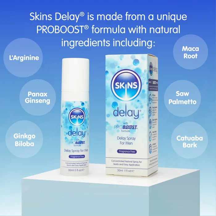 Vibrators Skins Skins Natural Delay Spray 30ml Fragrance Free